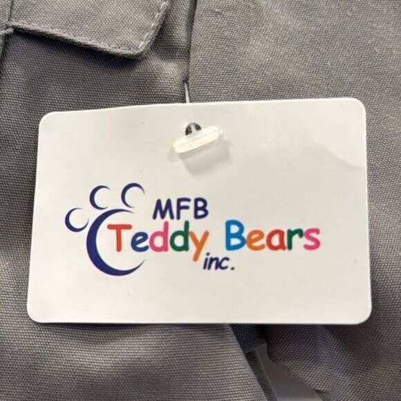 Teddy Bear Grey Suit with red tie & suit case. By MFB Teddy Bears Inc. NWT - Picture 3 of 7